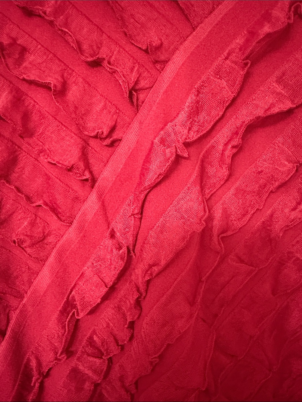 Women's Pink Ruffled Versatile Poncho - Picture 5 of 8